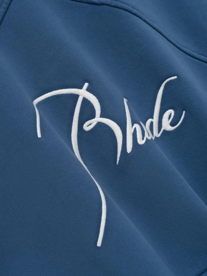 Men Rhude Sweatshirts QUARTER ZIP Vtg Midnight Blue