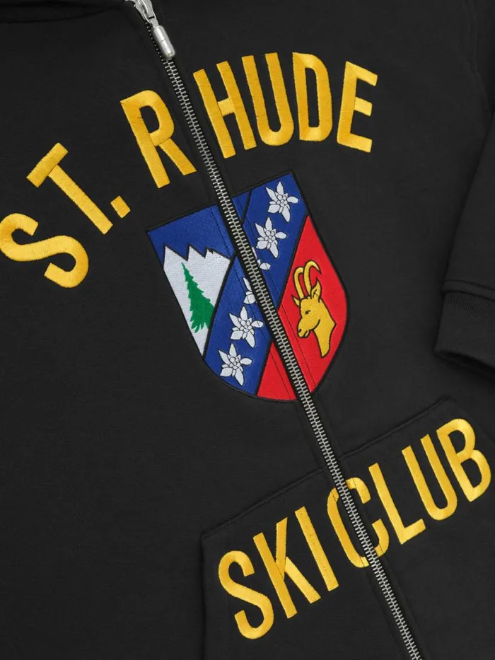 Men Rhude Sweatshirts ST ZIPUP HOODIE Black