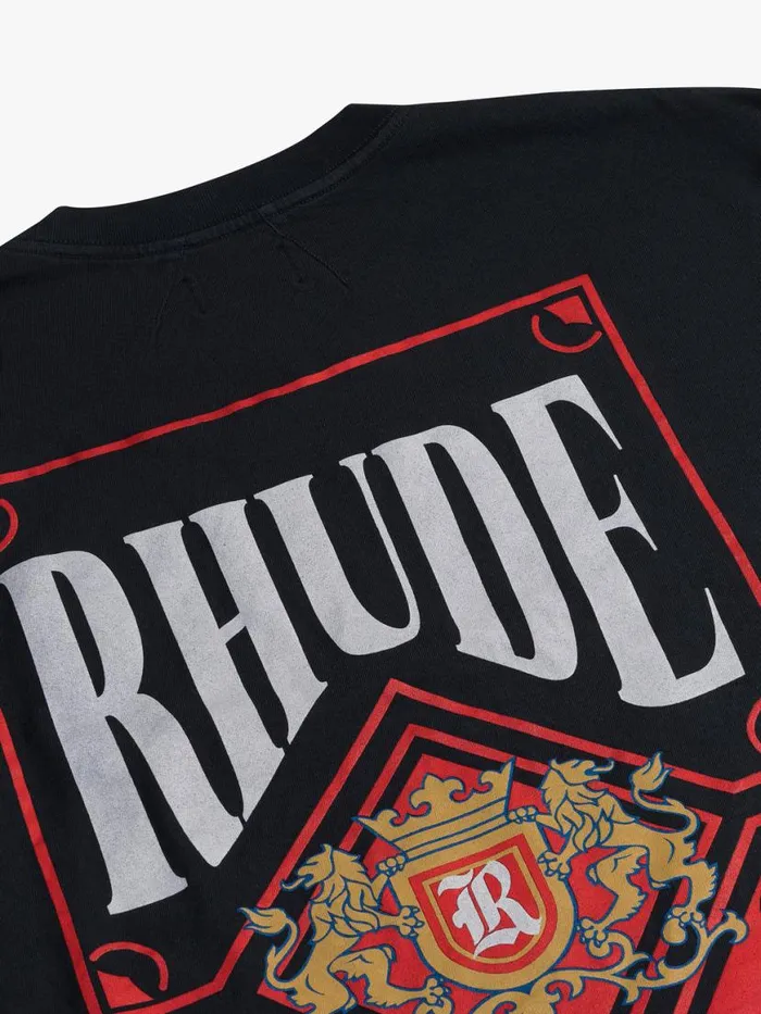 Men Rhude Tees CARD TEE Vtg Black Men Rhude Tees CARD TEE Vtg Black