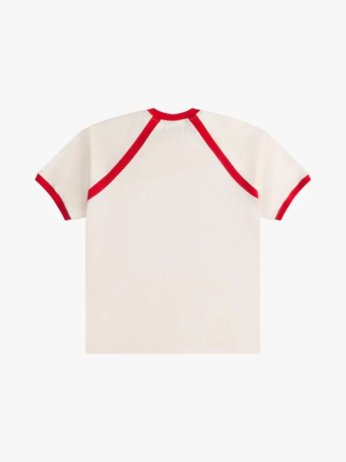 Men Rhude Tees CYCLIN RAGLAN TEE Vtg Offwhite Vtg Red Men Rhude Tees CYCLIN RAGLAN TEE Vtg Offwhite Vtg Red