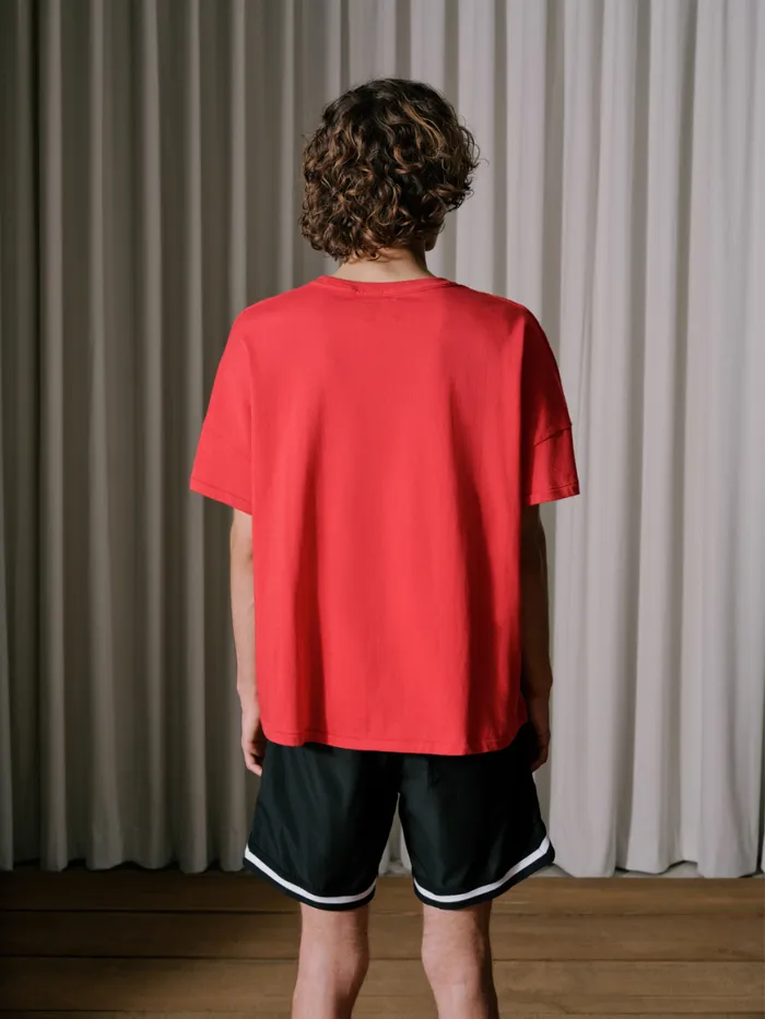 Men Rhude Tees REVERSE TEE Vtg Red Men Rhude Tees REVERSE TEE Vtg Red