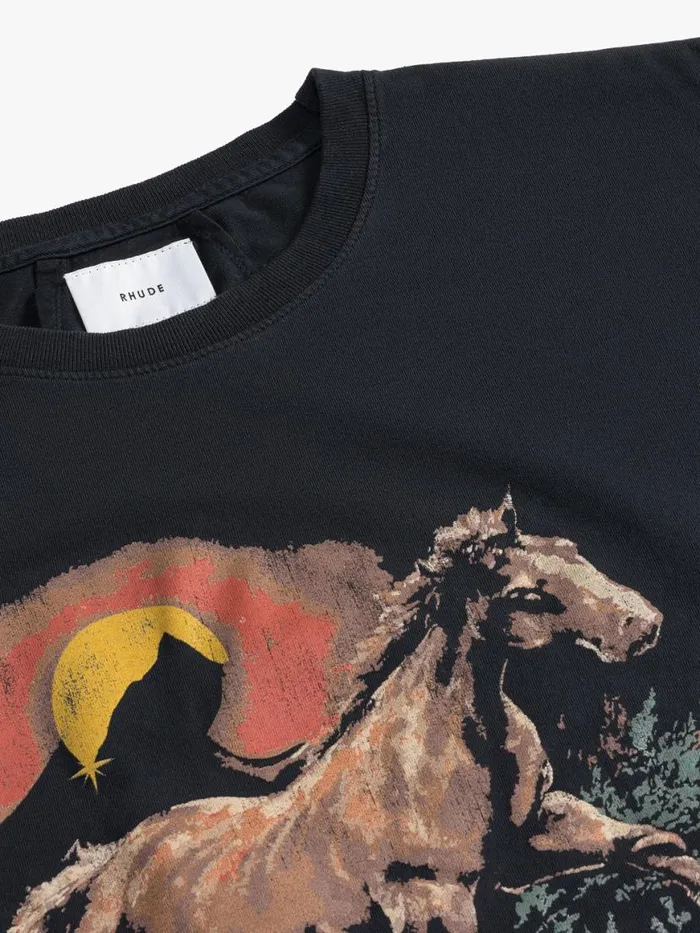 Men Rhude Tees SANTO TEE Vtg Black