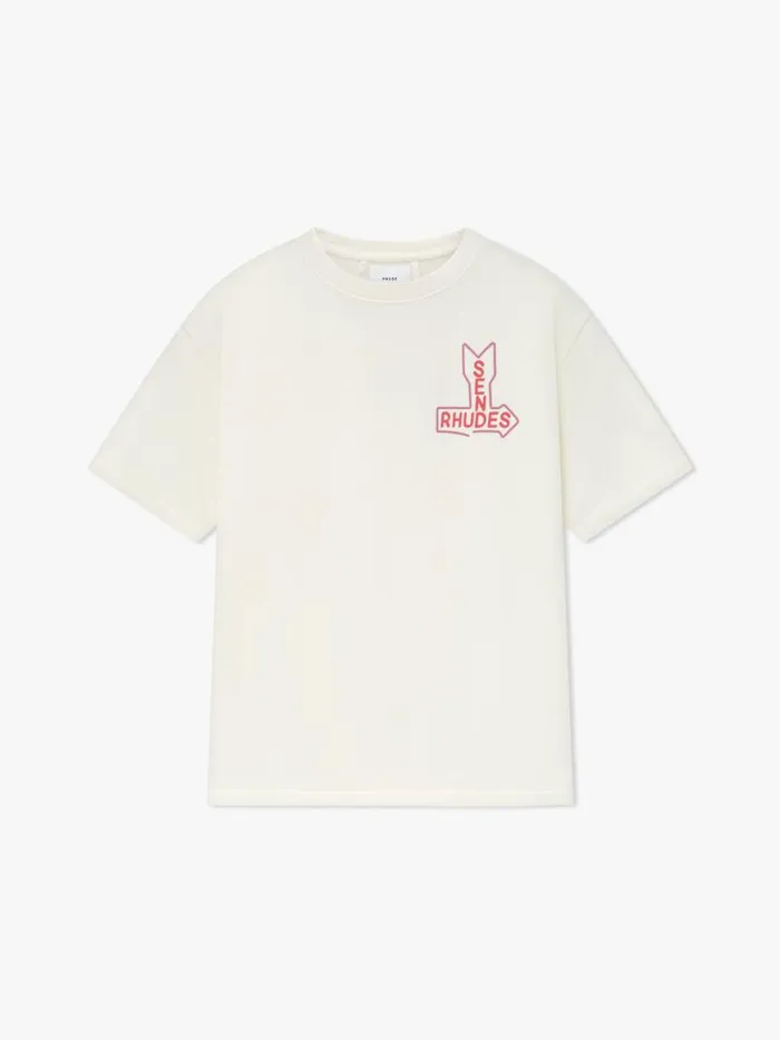 Men Rhude Tees SEND S TEE Vtg White
