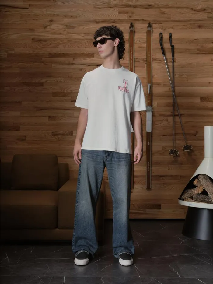 Men Rhude Tees SEND S TEE Vtg White