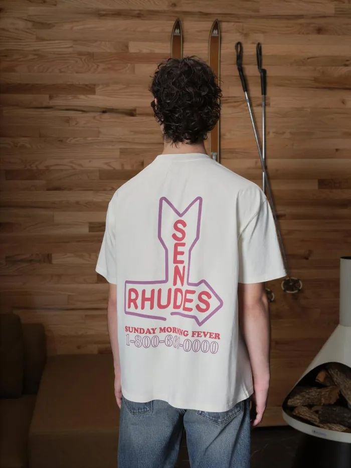 Men Rhude Tees SEND S TEE Vtg White