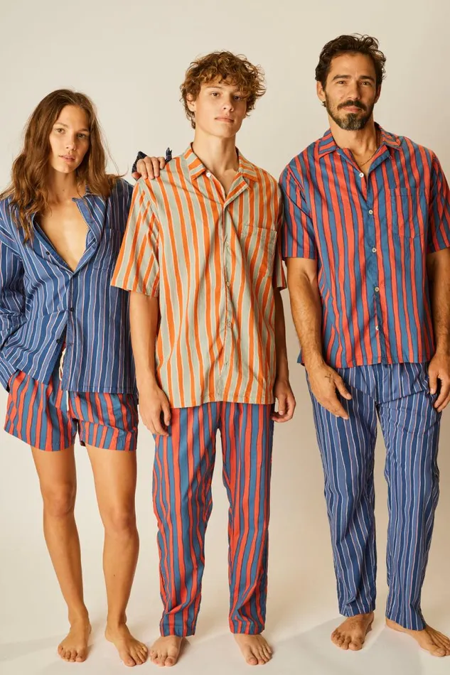 Men Shop Natalie Martin KEV SHORT MEN039S Batik Stripe Blood Orange