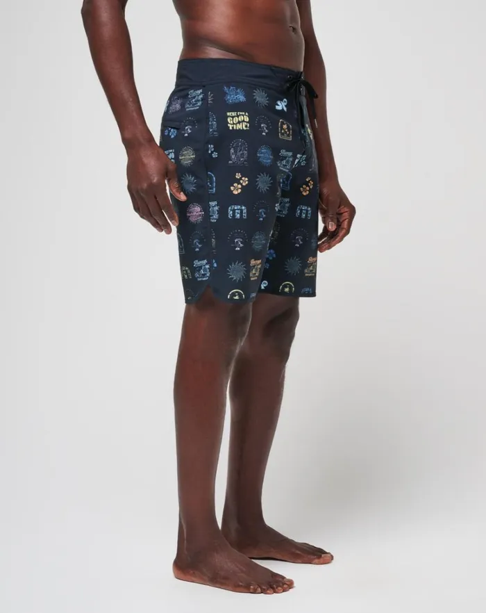 Men Shorts TravisMathew LONGBOARDERS BOARDSHORT Black Men Shorts TravisMathew LONGBOARDERS BOARDSHORT Black