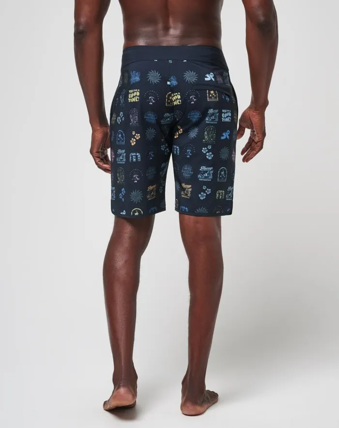 Men Shorts TravisMathew LONGBOARDERS BOARDSHORT Black Men Shorts TravisMathew LONGBOARDERS BOARDSHORT Black