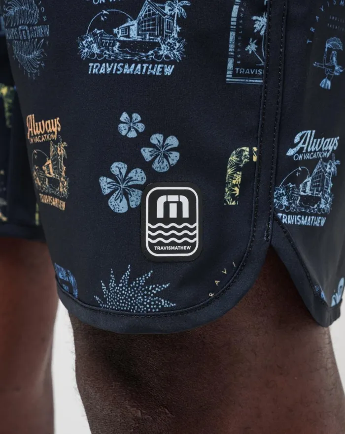 Men Shorts TravisMathew LONGBOARDERS BOARDSHORT Black Men Shorts TravisMathew LONGBOARDERS BOARDSHORT Black