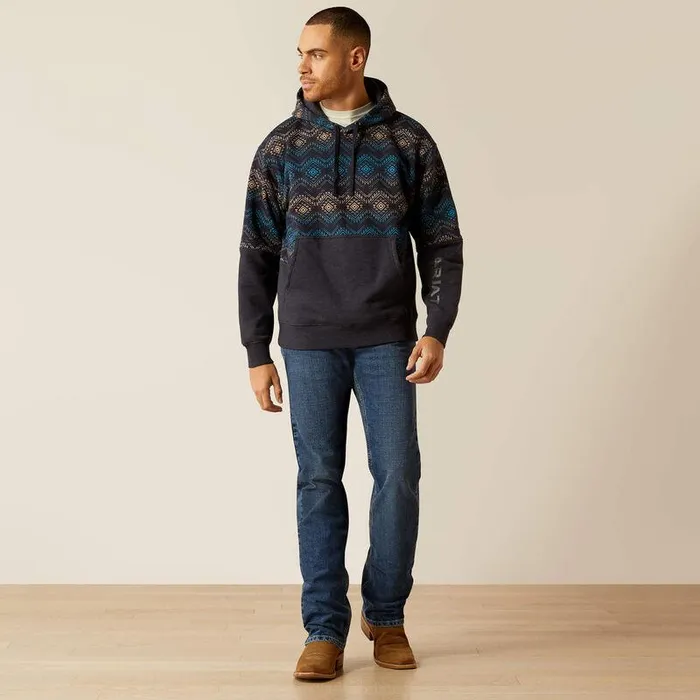 Men Sweatshirts and Hoodies Ariat Color Block Hoodie Navy Men Sweatshirts and Hoodies Ariat Color Block Hoodie Navy