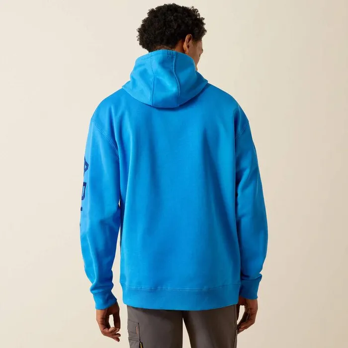 Men Sweatshirts and Hoodies Ariat Rebar Graphic Hoodie French Bluesodalite Blue Men Sweatshirts and Hoodies Ariat Rebar Graphic Hoodie French Bluesodalite Blue