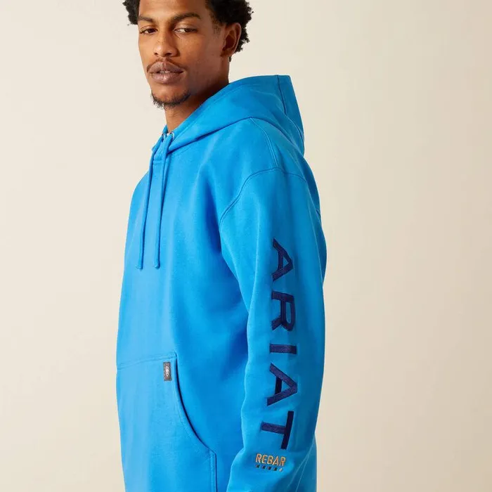 Men Sweatshirts and Hoodies Ariat Rebar Graphic Hoodie French Bluesodalite Blue Men Sweatshirts and Hoodies Ariat Rebar Graphic Hoodie French Bluesodalite Blue