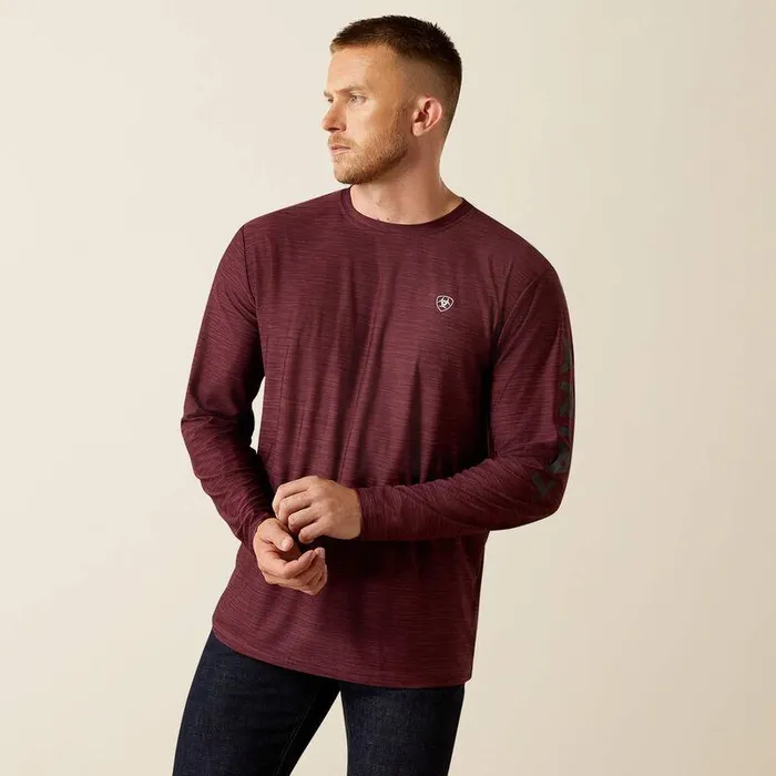 Men TShirts and Polos Ariat Charger Logo TShirt Malbec Heather