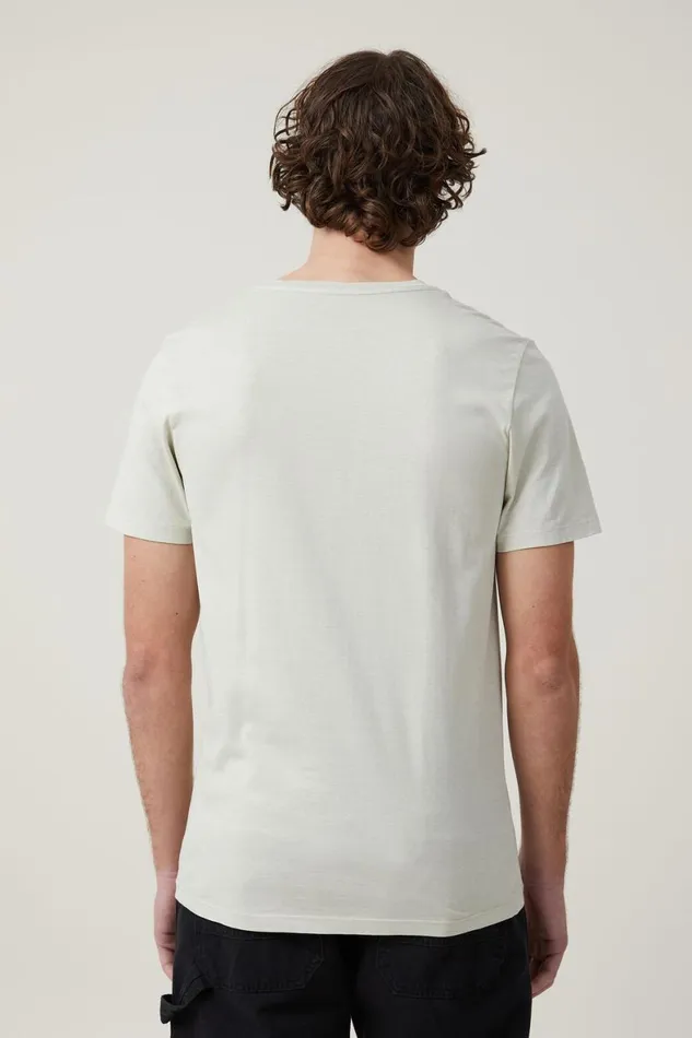 Men Tees and Tanks Cotton On Organic Regular Fit Crew TShirt Ivory