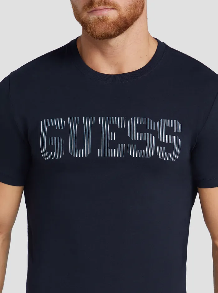 Men Tees and Tanks GUESS Eco Blue Ermak Logo Tshirt Men Tees and Tanks GUESS Eco Blue Ermak Logo Tshirt