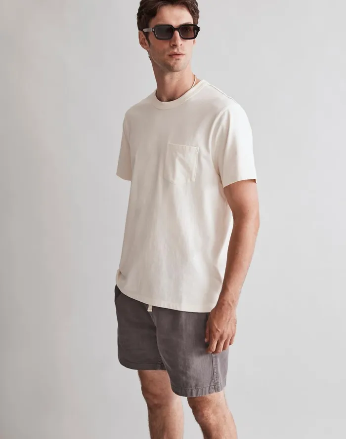 Men Tees Madewell GarmentDyed Allday Crewneck Pocket Tee Lighthouse