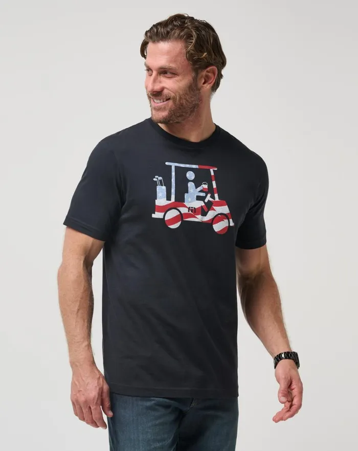 Men Tees TravisMathew FIVE K DAY TEE Black Men Tees TravisMathew FIVE K DAY TEE Black