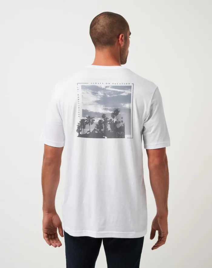 Men Tees TravisMathew JURASSIC CANYON TEE White