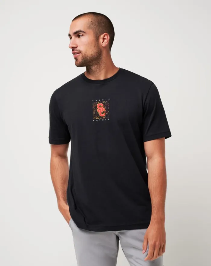 Men Tees TravisMathew USC SCHOOL SPIRIT TEE Black