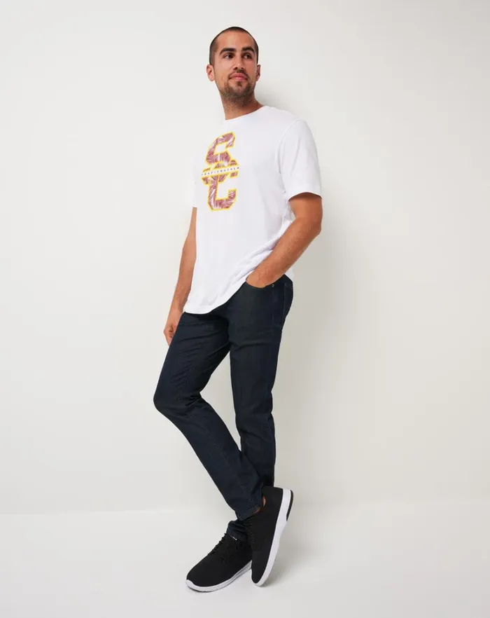 Men Tees TravisMathew USC WAR PAINT TEE White Men Tees TravisMathew USC WAR PAINT TEE White
