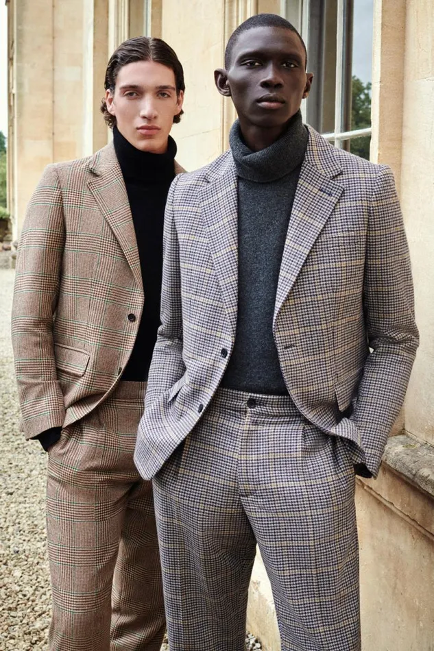 Men The Classic Trouser Clarence Check Forest Holland Cooper Tailored Trousers Men The Classic Trouser Clarence Check Forest Holland Cooper Tailored Trousers