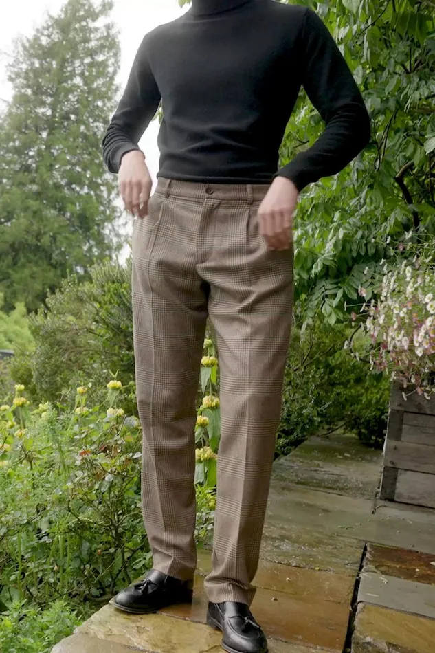 Men The Classic Trouser Clarence Check Forest Holland Cooper Tailored Trousers Men The Classic Trouser Clarence Check Forest Holland Cooper Tailored Trousers