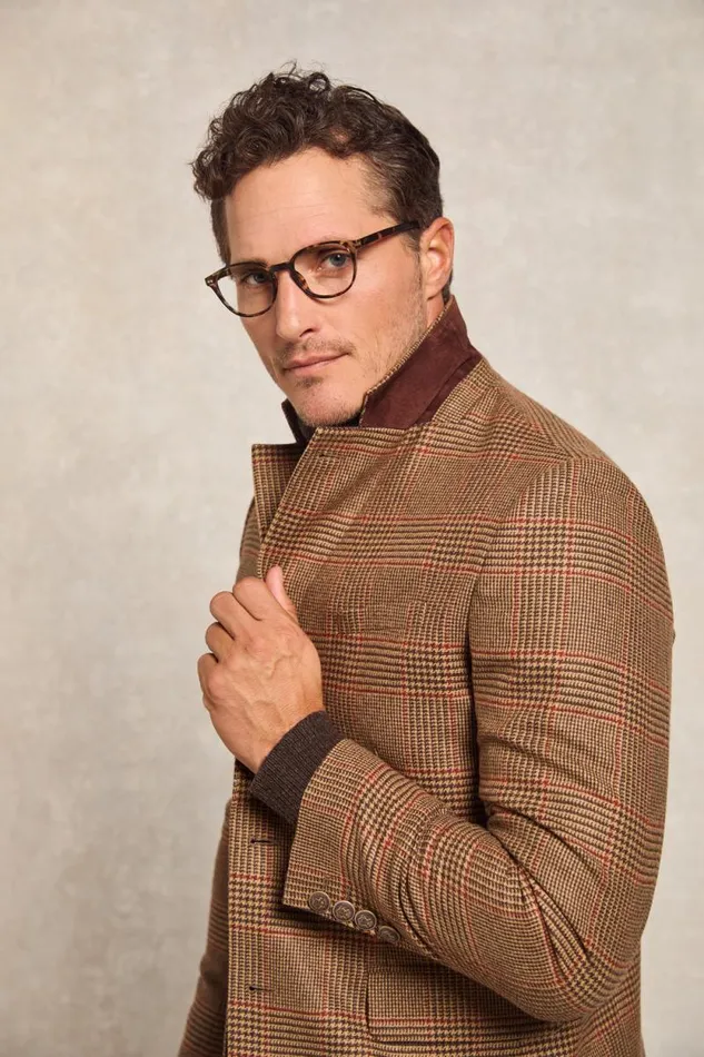 Men The Single Breasted Blazer Clarence Check Merlot Holland Cooper Blazers Men The Single Breasted Blazer Clarence Check Merlot Holland Cooper Blazers