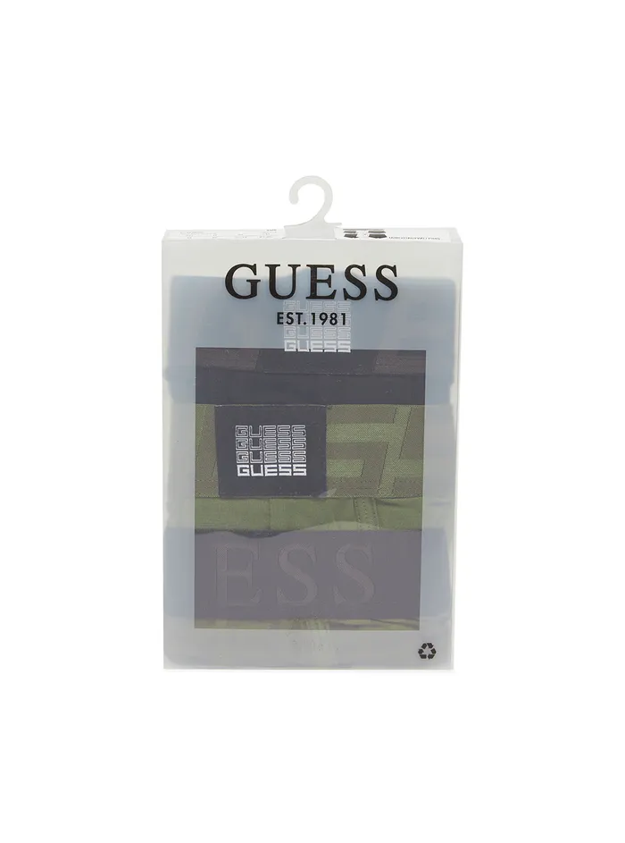 Men Underwear GUESS Green Idol Boxer Trunk 3pack Set