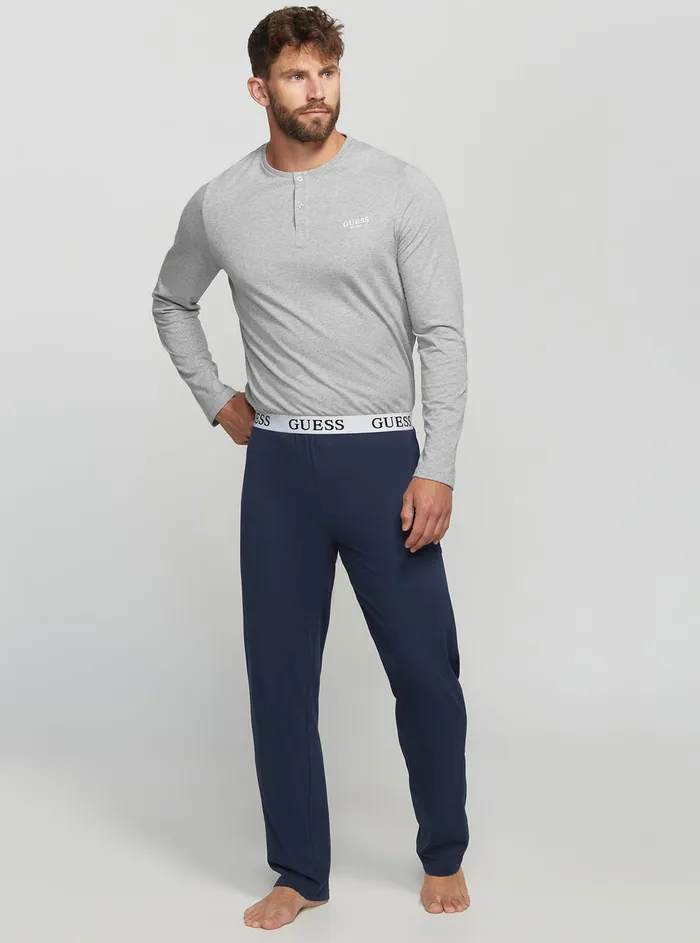 Men Underwear GUESS Grey Derrick Pyjama 2piece Set Men Underwear GUESS Grey Derrick Pyjama 2piece Set