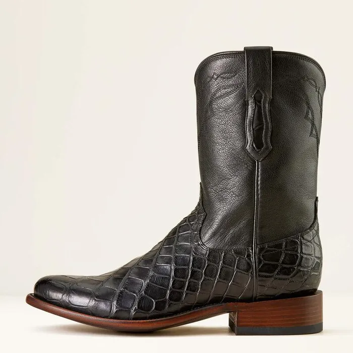 Men Western Boots Ariat Bench Made Clanton Western Boot Black American Alligatormidnight Black Men Western Boots Ariat Bench Made Clanton Western Boot Black American Alligatormidnight Black