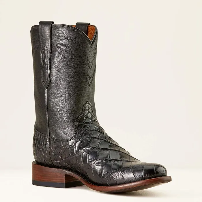 Men Western Boots Ariat Bench Made Clanton Western Boot Black American Alligatormidnight Black Men Western Boots Ariat Bench Made Clanton Western Boot Black American Alligatormidnight Black