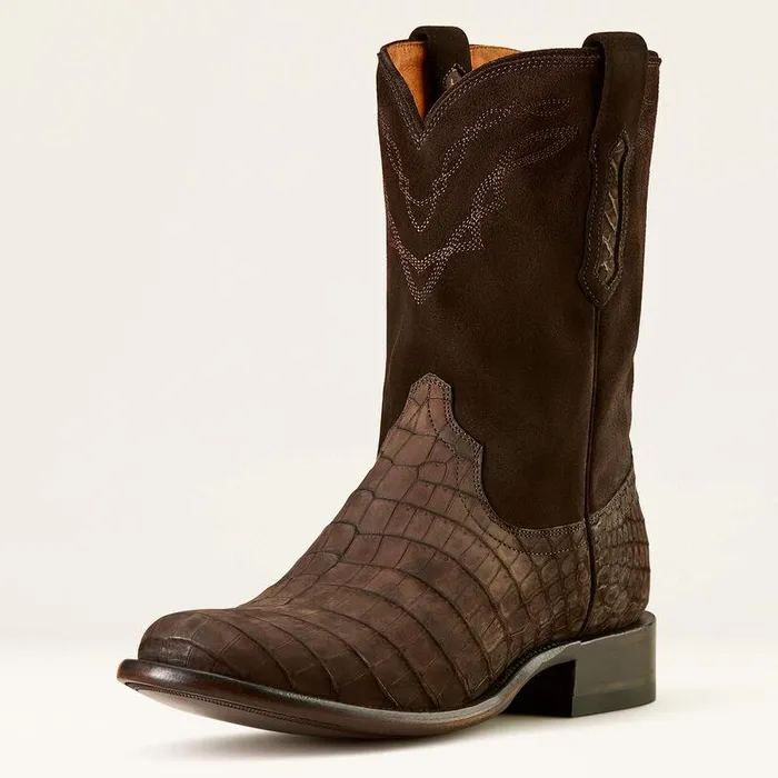 Men Western Boots Ariat Bench Made Clanton Western Boot Matte Chocolate Nile Crocdark Chocolate Men Western Boots Ariat Bench Made Clanton Western Boot Matte Chocolate Nile Crocdark Chocolate
