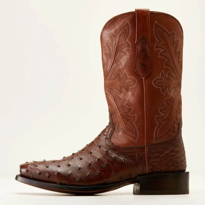 Men Western Boots Ariat Bench Made Stilwell Western Boot Bourbon Full Quill Ostrich Men Western Boots Ariat Bench Made Stilwell Western Boot Bourbon Full Quill Ostrich
