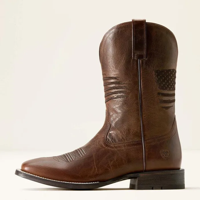 Men Western Boots Ariat Circuit Patriot Cowboy Boot Weathered Tan Men Western Boots Ariat Circuit Patriot Cowboy Boot Weathered Tan