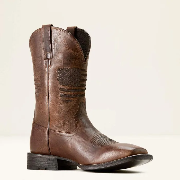 Men Western Boots Ariat Circuit Patriot Cowboy Boot Weathered Tan Men Western Boots Ariat Circuit Patriot Cowboy Boot Weathered Tan