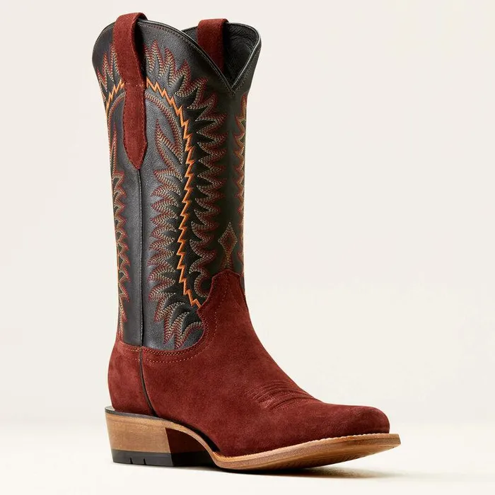 Men Western Boots Ariat Futurity Time Cowboy Boot Mahogany Roughoutblack Men Western Boots Ariat Futurity Time Cowboy Boot Mahogany Roughoutblack