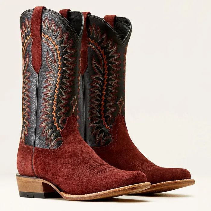 Men Western Boots Ariat Futurity Time Cowboy Boot Mahogany Roughoutblack Men Western Boots Ariat Futurity Time Cowboy Boot Mahogany Roughoutblack