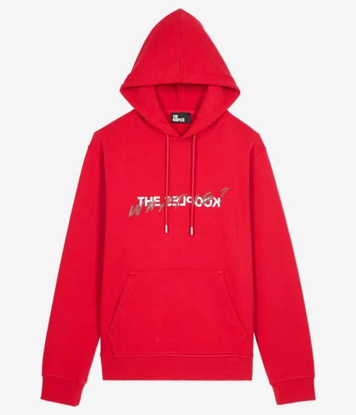 Men What Is Red Hoodie THE KOOPLES Sweatshirts and Sweatpants