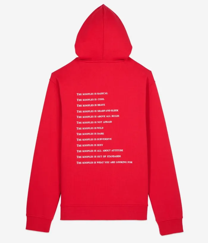 Men What Is Red Hoodie THE KOOPLES Sweatshirts and Sweatpants
