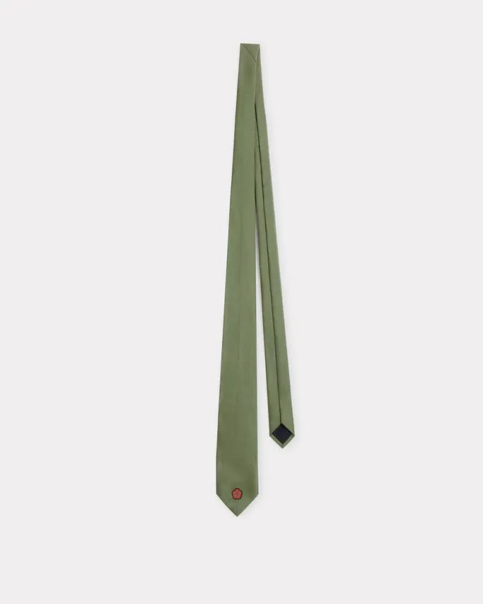 MenWomen 039Boke Flower039 Silk Tie Pale Khaki Kenzo Ties