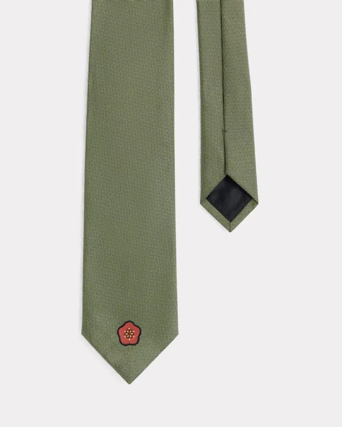 MenWomen 039Boke Flower039 Silk Tie Pale Khaki Kenzo Ties