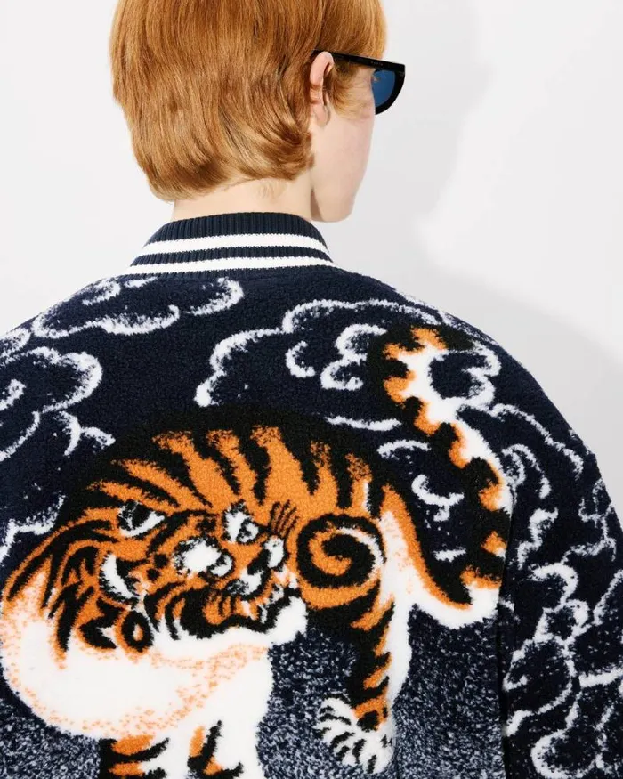 MenWomen 039KENZO Cloud Tiger039 Genderless Bomber Jacket Multicolor Kenzo Jackets And Coats