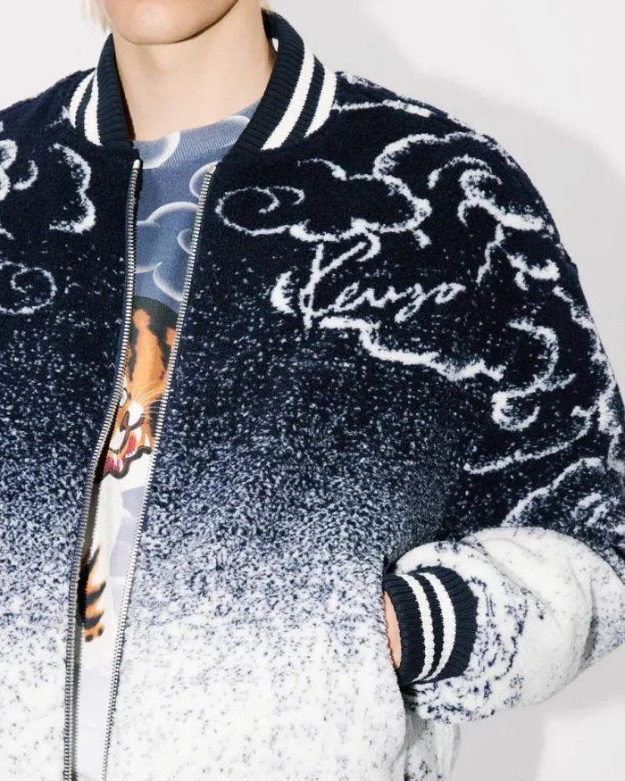 MenWomen 039KENZO Cloud Tiger039 Genderless Bomber Jacket Multicolor Kenzo Jackets And Coats