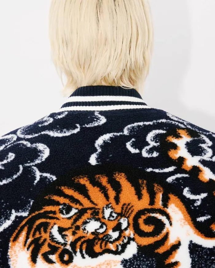 MenWomen 039KENZO Cloud Tiger039 Genderless Bomber Jacket Multicolor Kenzo Jackets And Coats