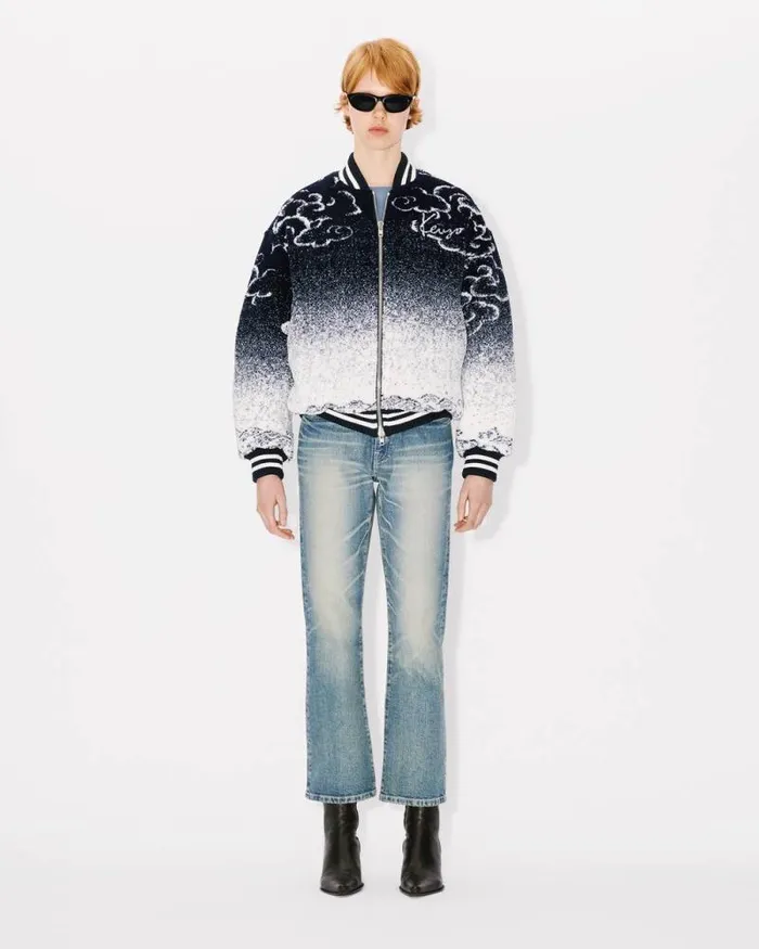 MenWomen 039KENZO Cloud Tiger039 Genderless Bomber Jacket Multicolor Kenzo Jackets And Coats