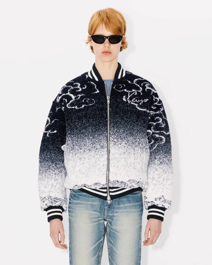 MenWomen 039KENZO Cloud Tiger039 Genderless Bomber Jacket Multicolor Kenzo Jackets And Coats