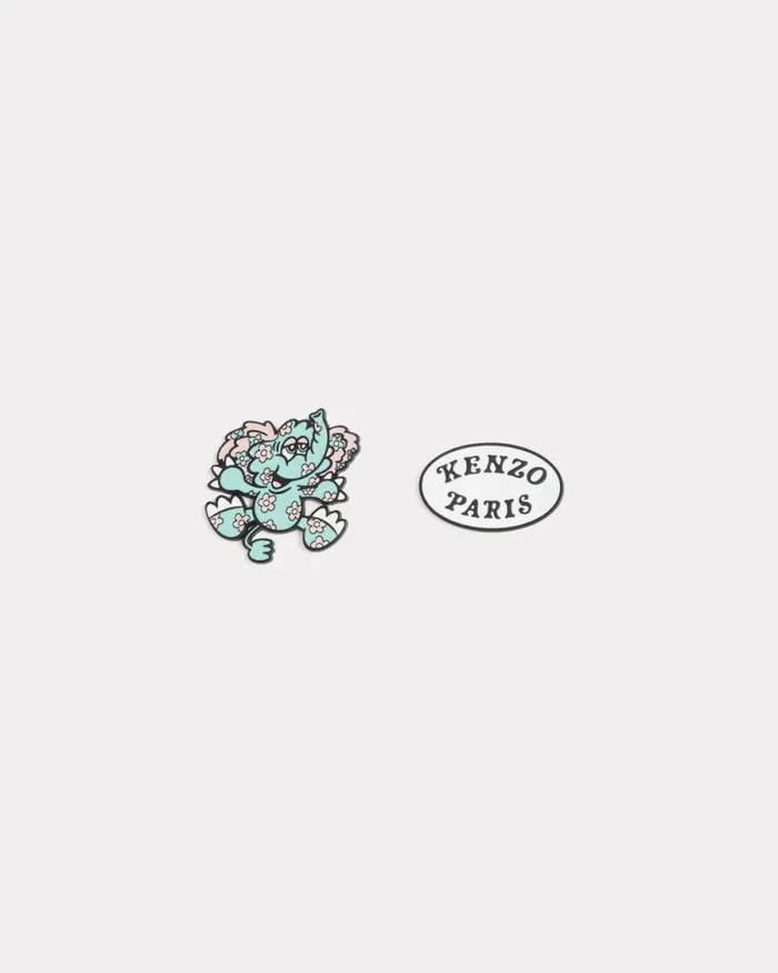MenWomen 039KENZO Stamp039 Pins Set Multicolor Kenzo Pins And Jewelry
