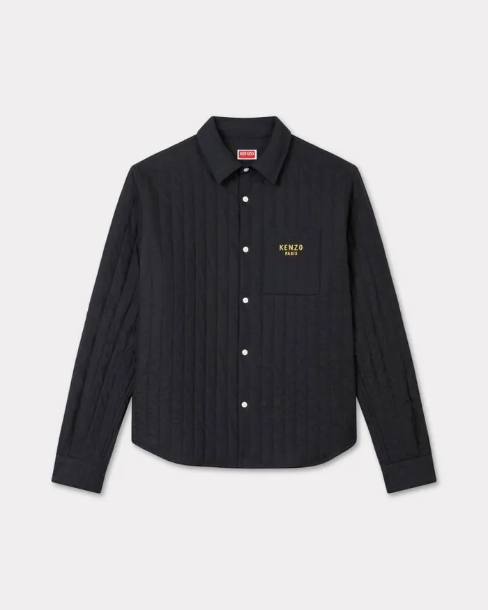 MenWomen 039Lunar New Year039 Genderless Quilted Padded Overshirt In Cotton Poplin Black Kenzo Shirts MenWomen 039Lunar New Year039 Genderless Quilted Padded Overshirt In Cotton Poplin Black Kenzo Shirts
