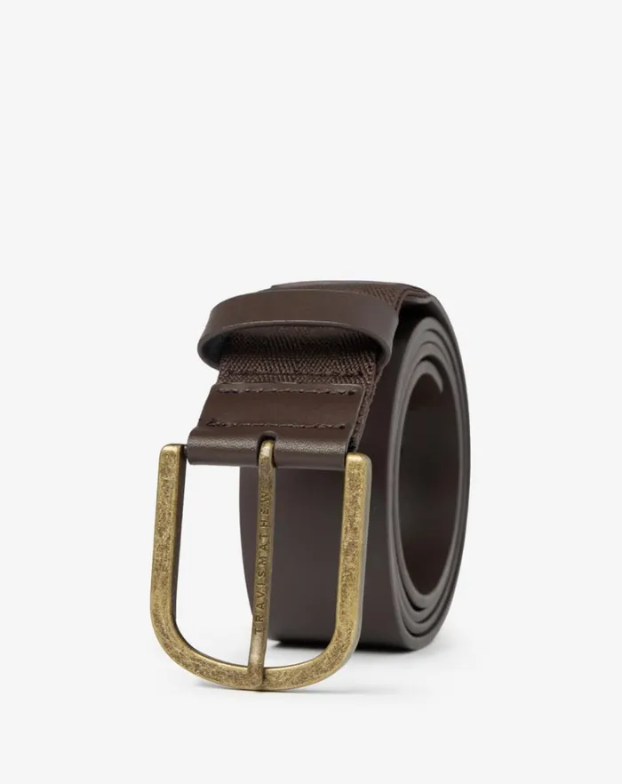 MenWomen Belts TravisMathew JINX 20 LEATHER BELT Dark Brown