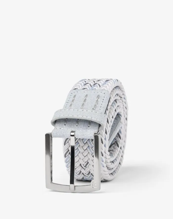 MenWomen Belts TravisMathew SILENT TREATMENT STRETCH WOVEN BELT Optic White